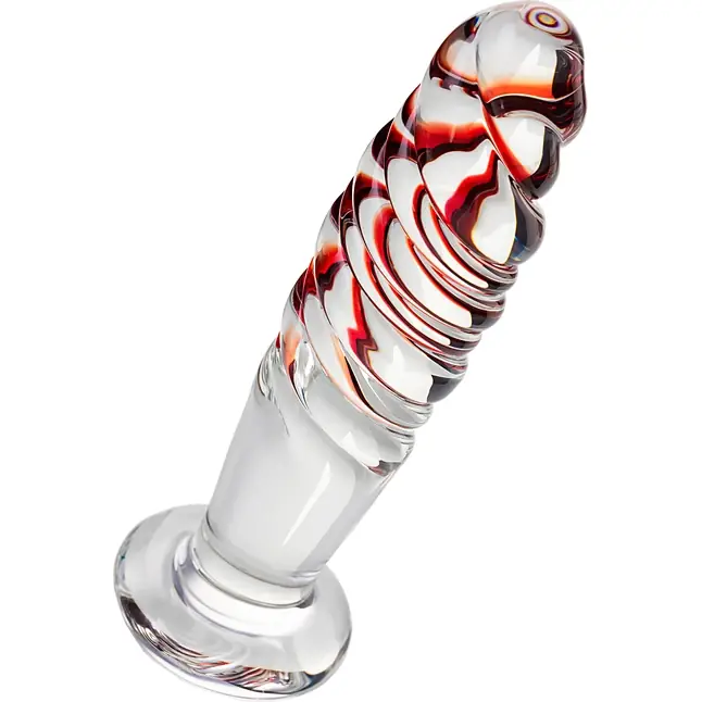 Стеклянная анальная втулка-спираль - 15,5 см - Sexus Glass. Фотография 2.
