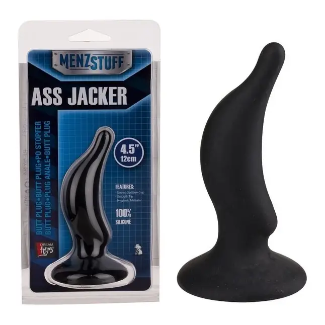 Чёрная анальная пробка ASS JACKER - 12 см - MenzStuff