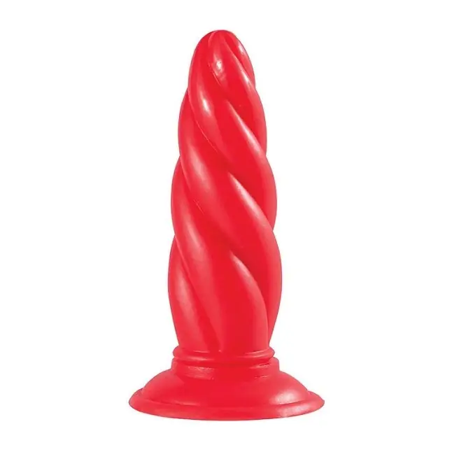 Красная витая пробка TWISTED PROBE - 14 см - MenzStuff