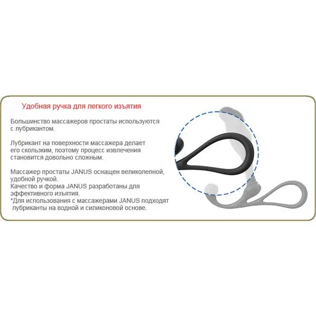 Малый черный массажер простаты ZINI JANUS ANTI-SHOCK. Фотография 10.