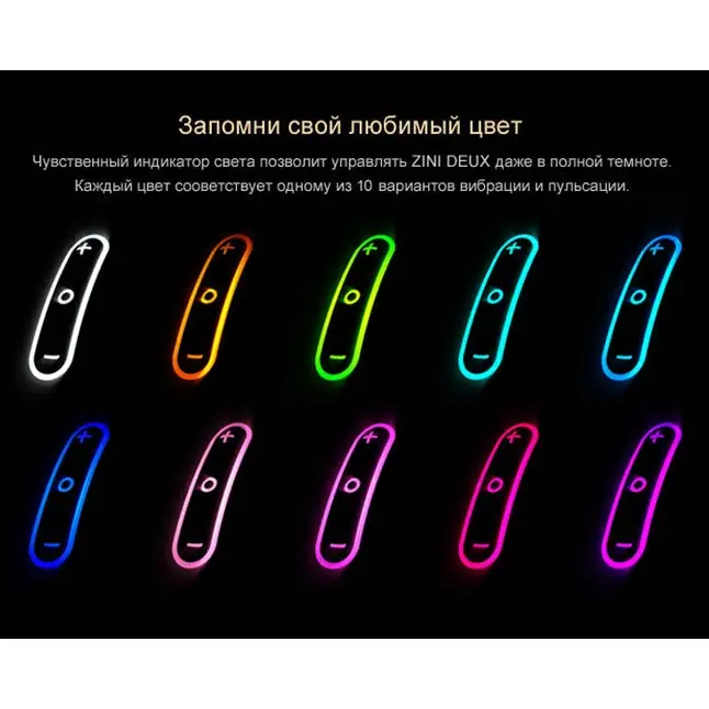 Черный вибратор для пары 2 в 1 ZINI DEUX. Фотография 4.