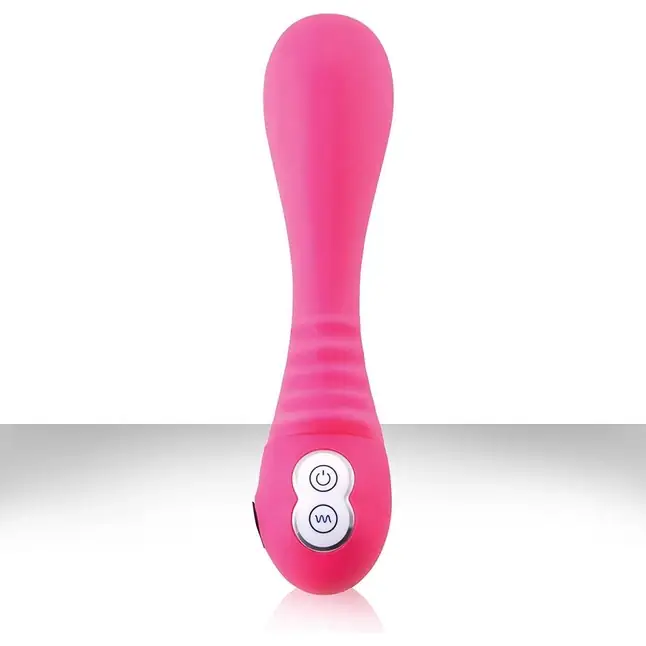 Розовый перезаряжаемый вибратор Alise - 19 см - Silicone Vibe Massagers. Фотография 2.