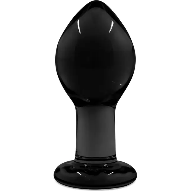 Большая темно-серая стеклянная анальная пробка Crystal Large - 8,5 см - Crystal
