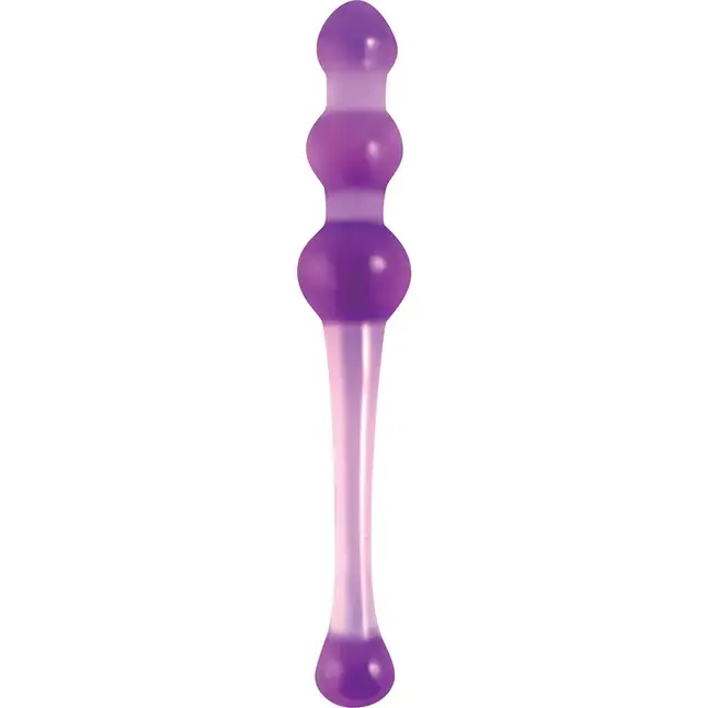 Большой фиолетовый стеклянный анальный стимулятор CRYSTAL KEGEL - Crystal