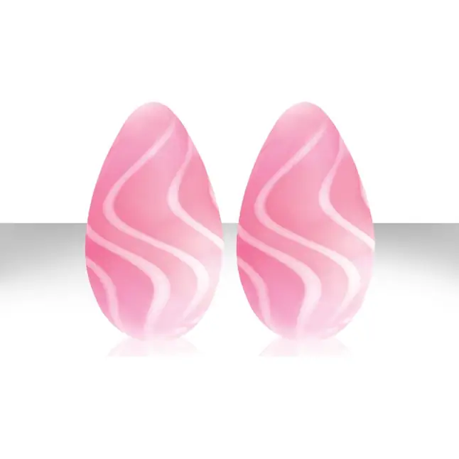 Розовые стеклянные вагинальные шарики CRYSTAL KEGEL EGGS - Crystal. Фотография 3.