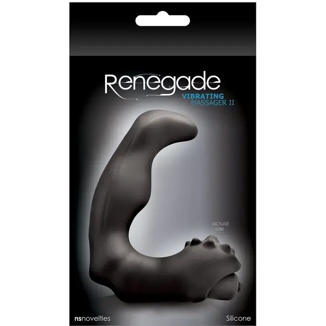 Большой черный анатомический массажер простаты Renegade Vibrating Massager II - Renegade. Фотография 2.