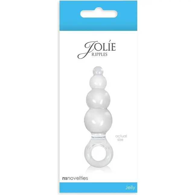 Прозрачная миниатюрная анальная пробка Jolie - Ripples - Jolie. Фотография 2.