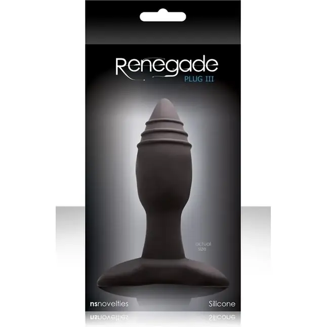 Малая черная анальная пробка RENEGADE PLUG 3 - 10 см - Renegade. Фотография 3.