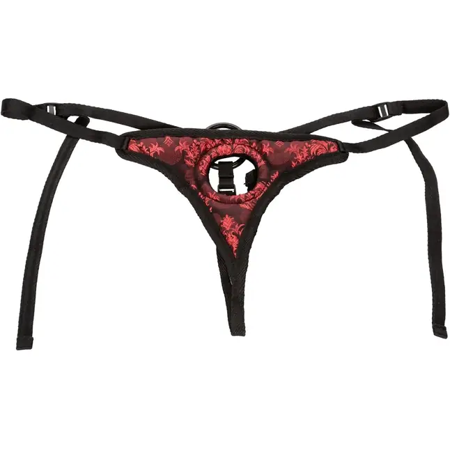 Атласные стринги для страпона Scandal Thong Harness - Scandal. Фотография 3.