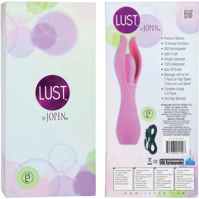 Малый розовый вибратор с лепестками Lust by JOPEN L5 - Lust. Фотография 2.