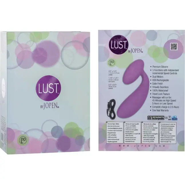 Фиолетовый изогнутый вибратор Lust by JOPEN L10 - Lust. Фотография 2.
