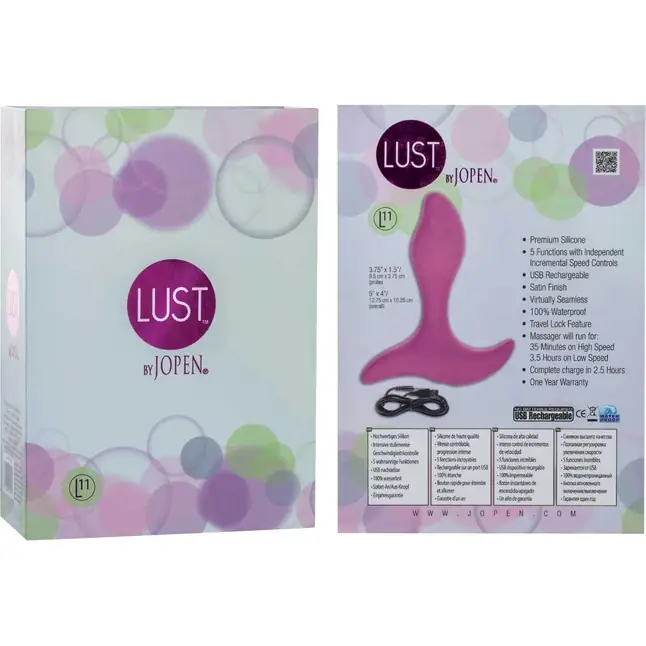 Розовый массажер простаты Lust by JOPEN L11 - Lust. Фотография 2.