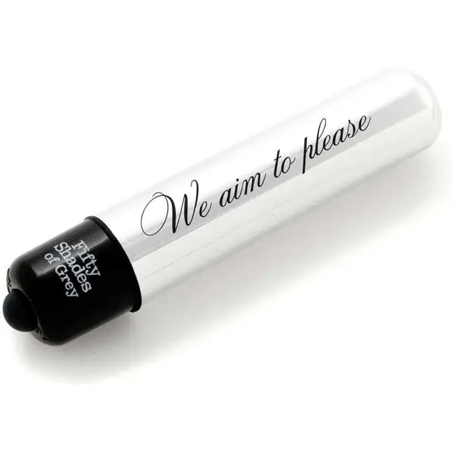 Серебристый мини-вибратор Vibrating Bullet - 8,5 см - Fifty Shades of Grey