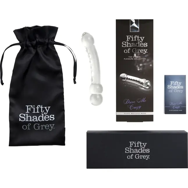Прозрачный стеклянный стимулятор Glass Massage Wand - Fifty Shades of Grey. Фотография 3.