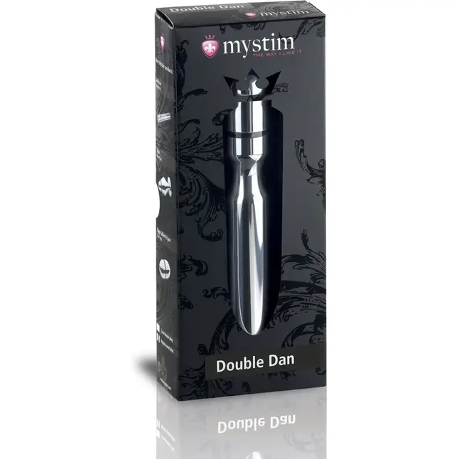 Фаллос для интенсивного электросекса Double Dan - 15,5 см. Фотография 2.