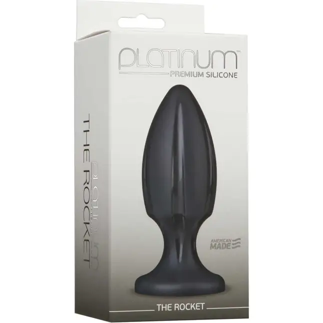 Черная анальная пробка Platinum Premium Silicone - The Rocket - Black - Platinum Premium Silicone. Фотография 2.
