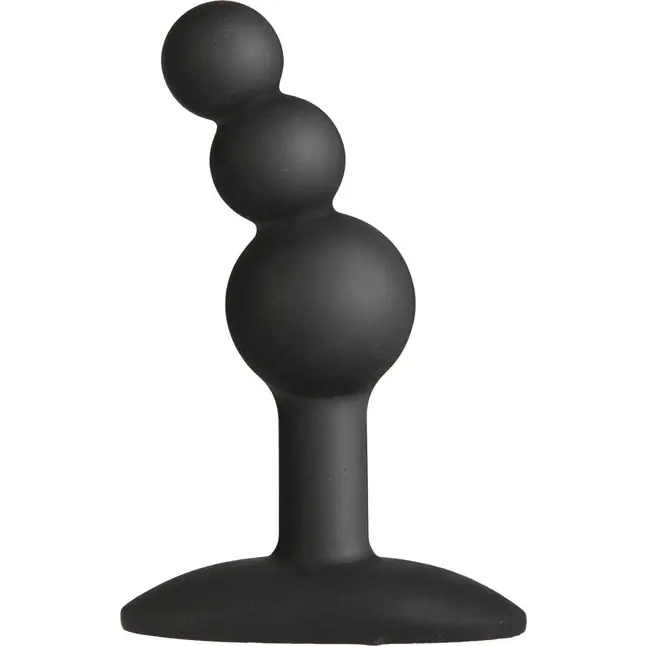 Черный анальный стимулятор Platinum Premium Silicone - The Minis Bubble Small - Black S - Platinum Premium Silicone