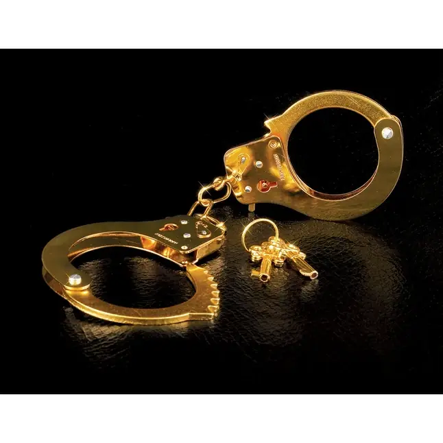 Золотистые наручники Metal Cuffs - Fetish Fantasy Gold