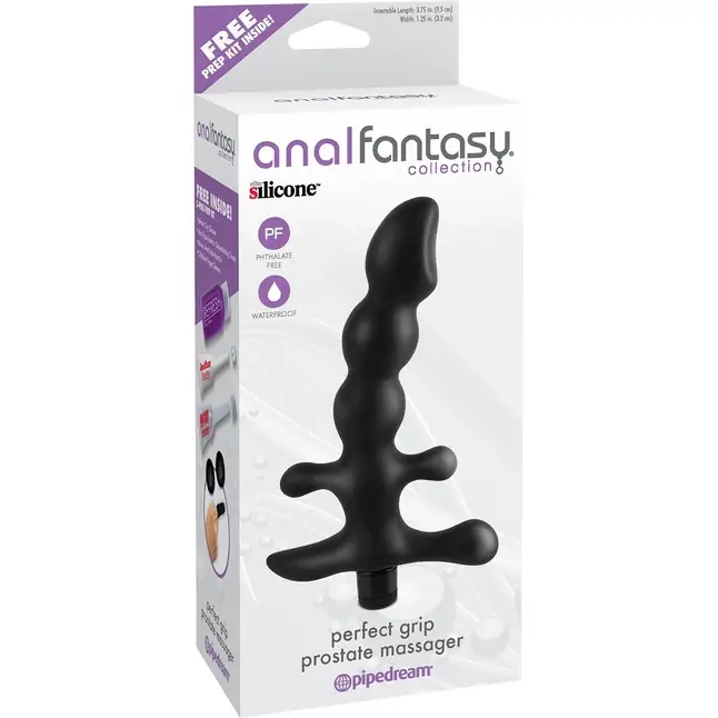 Стимулятор простаты Perfect Grip Prostate Massager с вибрацией - Anal Fantasy Collection. Фотография 3.