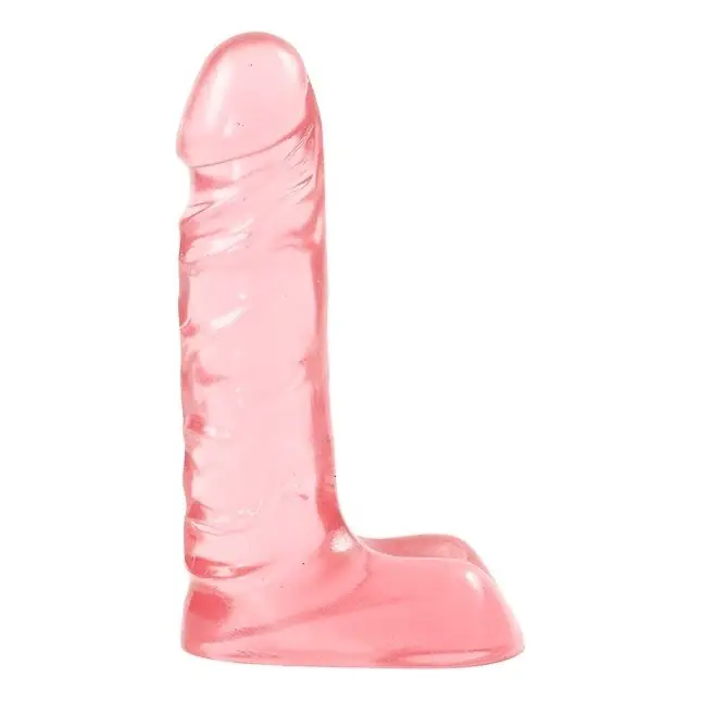 Розовый фаллос Big Cock Balls - 17 см