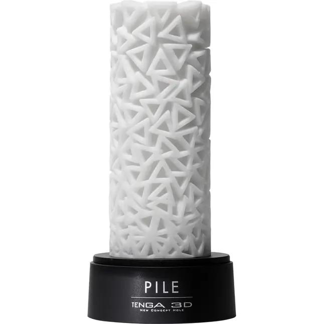 Белый 3D мастурбатор PILE - TENGA 3D Series