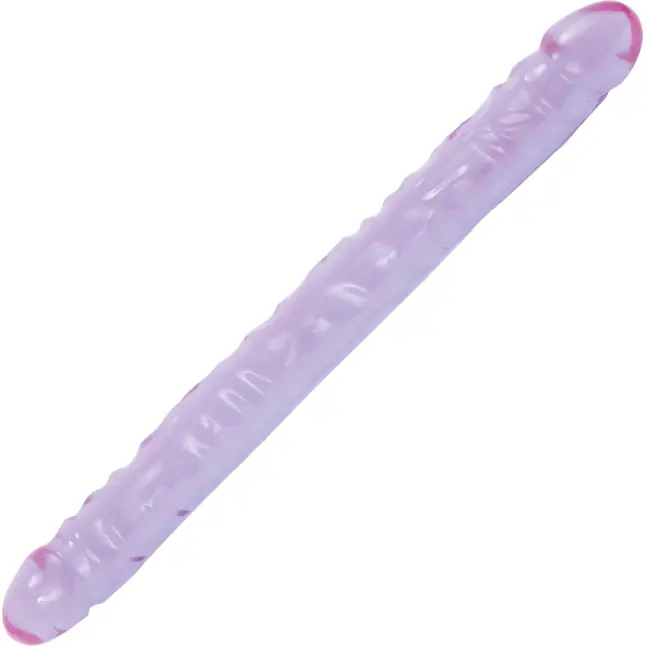 Двухсторонний фиолетовый фаллоимитатор Double Dong Purple Jellie - 46 см - Crystal Jellies