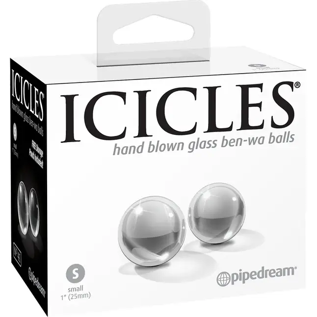Вагинальные шарики из стекла Small Glass Ben-Wa - Icicles. Фотография 3.