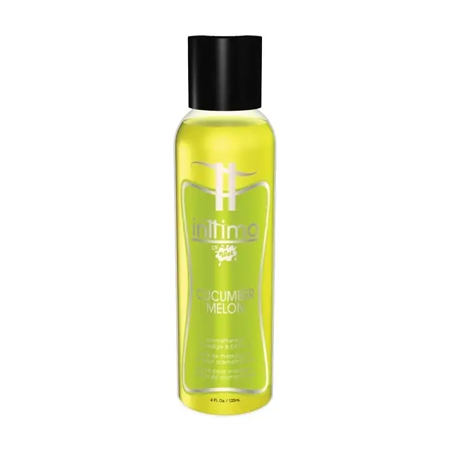 Масло для массажа Inttimo Cucumber Melon с ароматом огурчика и дыни - 120 мл - Inttimo by Wet