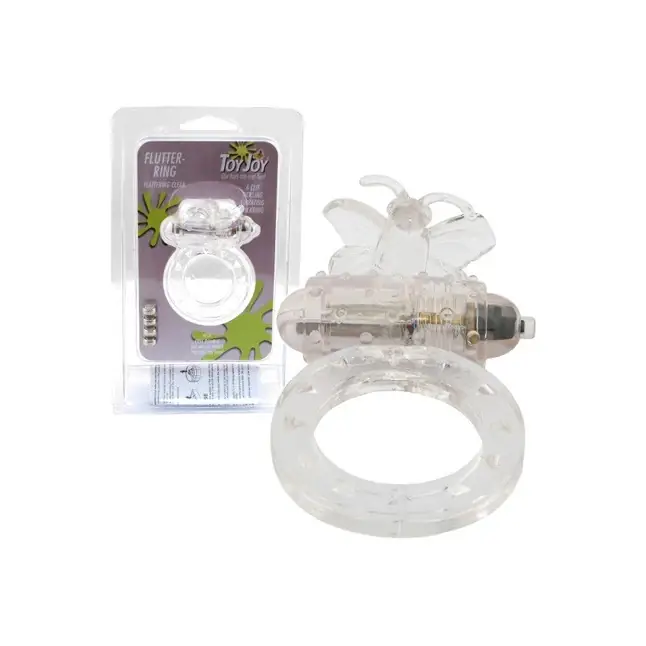 Эрекционное виброкольцо Flutter-ring Vibrating Ring Clear - Basics. Фотография 2.