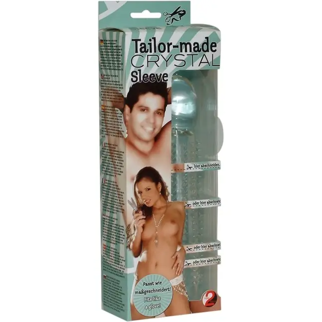 Прозрачная насадка на пенис Tailor Made Crystal с шипами - You2Toys. Фотография 3.