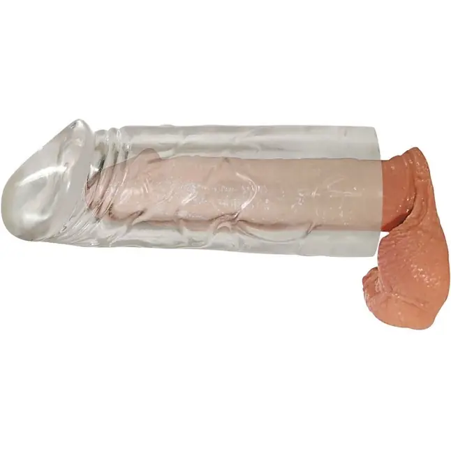 Удлиняющая насадка на пенис Mega Dick Sleeve Transparent - You2Toys. Фотография 2.