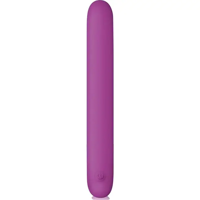 Плоский фиолетовый гнущийся вибромассажер Serenity - 20,3 см - Silicone Vibe Massagers. Фотография 2.