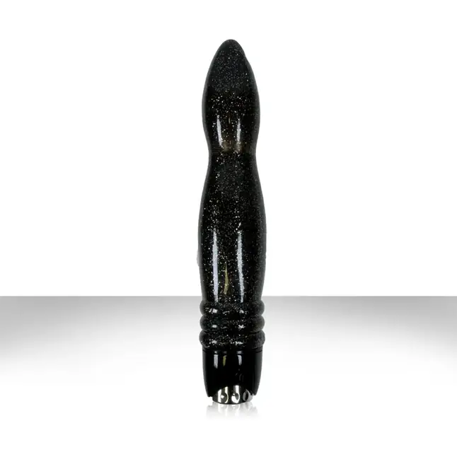 Чёрный вибромассажер Starlight Gems Vela Vibrating Massager - 20,3 см - Starlight Gems. Фотография 2.