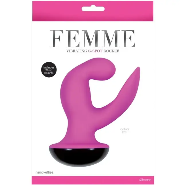 Розовый вибромассажер Femme Vibrating G Spot Rocker - Femme. Фотография 2.