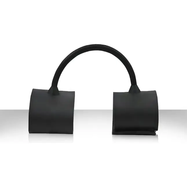 Чёрные силиконовые фиксаторы для ног Silicone Submissions Ankle Cuffs - Silicone Submissions. Фотография 2.