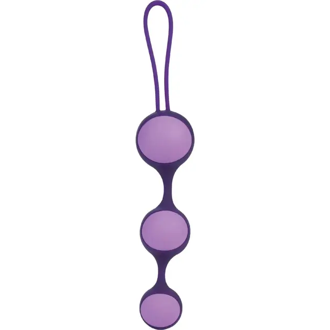 Фиолетовые вагинальные шарики трио STELLA III - Key. Фотография 2.