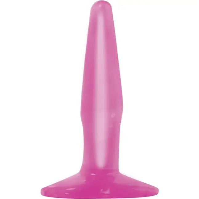 Маленькая розовая анальная пробка Basix Rubber Works Mini Butt Plug - 10,8 см - Basix Rubber Works