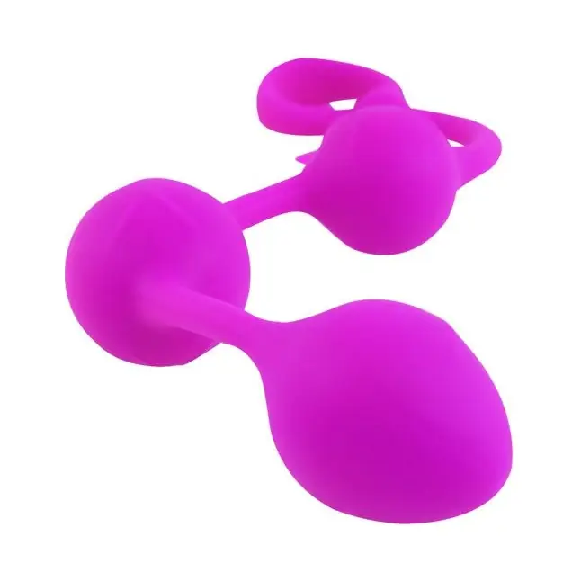 Анальная цепочка Balls из силикона - 25,5 см - Pretty Love. Фотография 4.