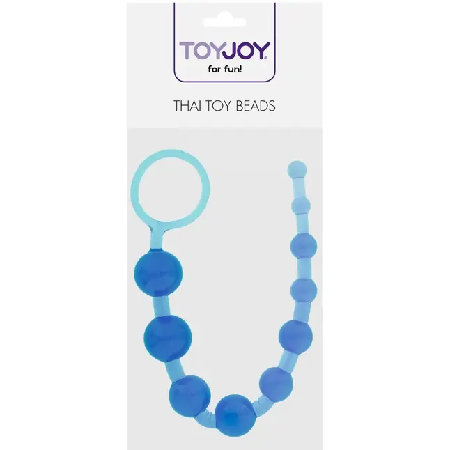 Голубая анальная цепочка Thai Beads - Basics. Фотография 2.