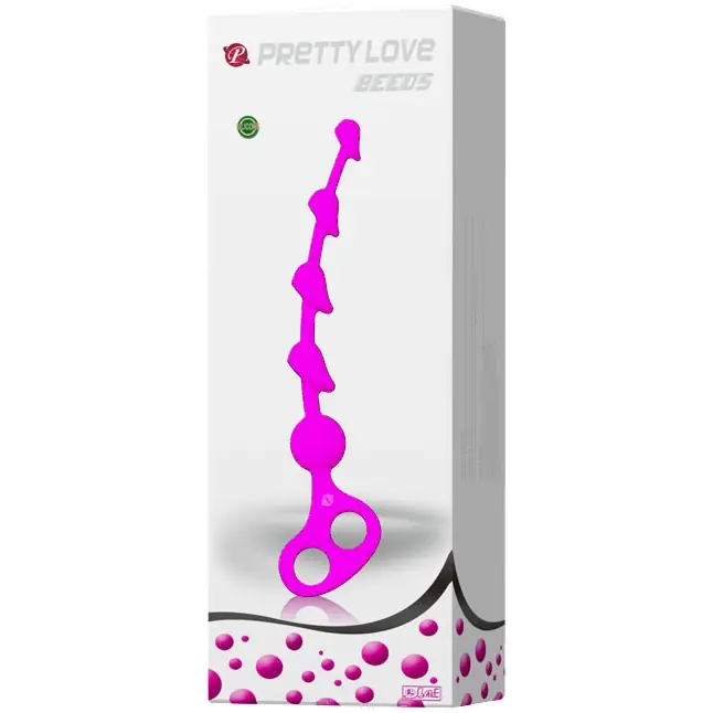 Силиконовая цепочка Beeds с удобной ручкой - 25 см - Pretty Love. Фотография 5.