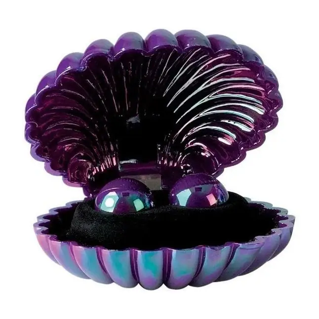 Перламутровые фиолетовые вагинальные шарики Opulent Lacquer Cote Pearls - Orgasm Balls. Фотография 2.
