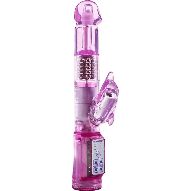 Фиолетовый вибратор MINI MARVELOUS DOLPHIN - 22,5 см - Classics