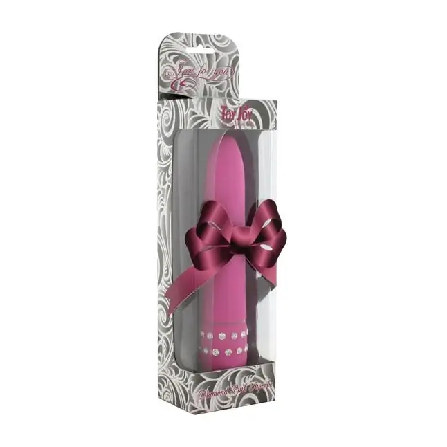 Розовый мультискоростной вибратор DIAMOND PINK SUPERBE VIBE - 15 см - Just For You. Фотография 2.