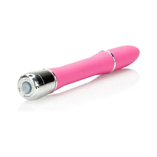 Розовый гладкий вибратор Lulu Satin Touch Vibe - 15 см - Hard Vibes. Фотография 5.