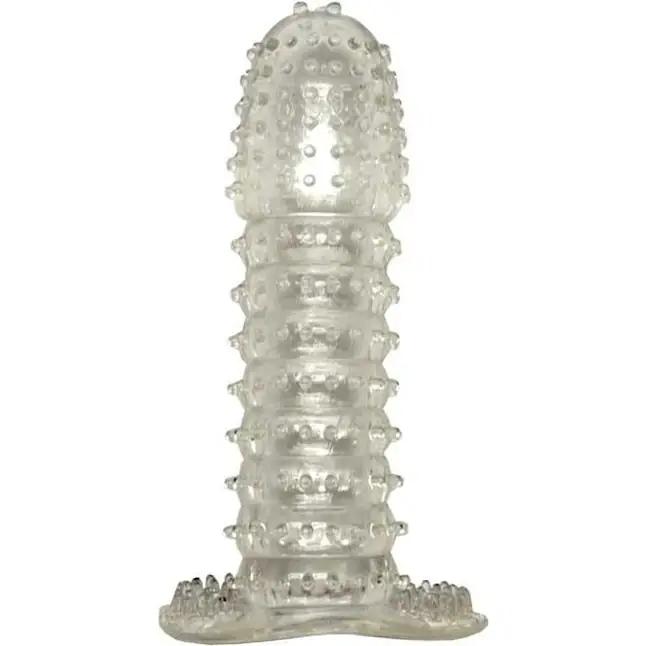 Прозрачная насадка с шипиками Cristal Condom - 12,5 см