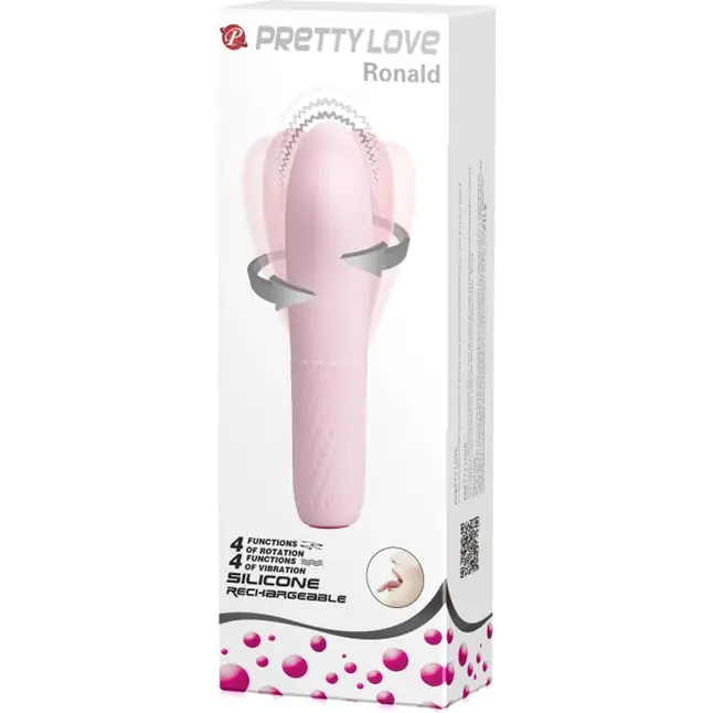 Нежно-розовый вибратор-ротатор Burke - 16 см - Pretty Love. Фотография 9.
