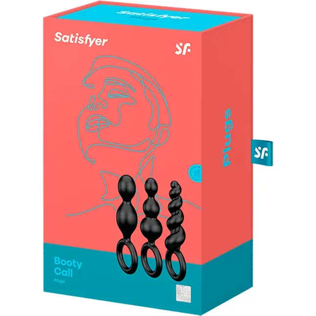 Набор чёрных анальных цепочек Satisfyer Booty Call. Фотография 7.