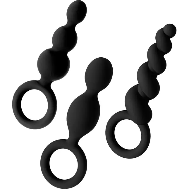 Набор чёрных анальных цепочек Satisfyer Booty Call