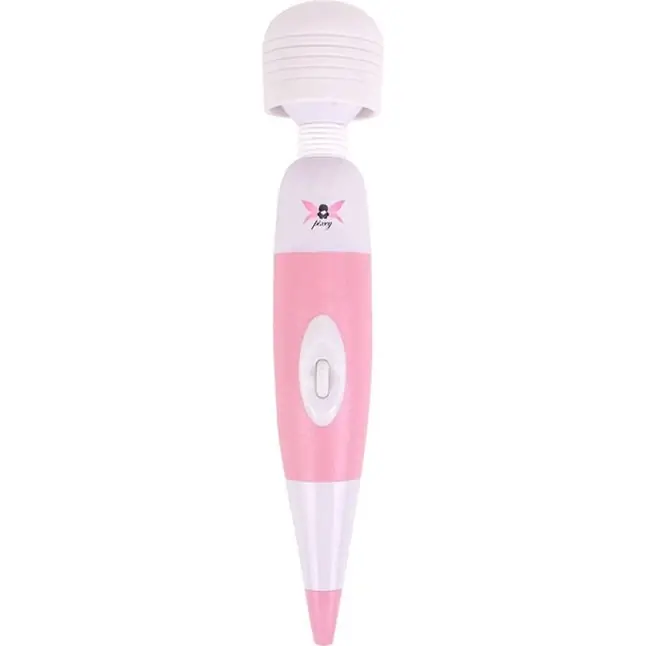 Бело-розовый, работающий от USB вибромассажёр Pixey Wand Pink Edition - 32 см