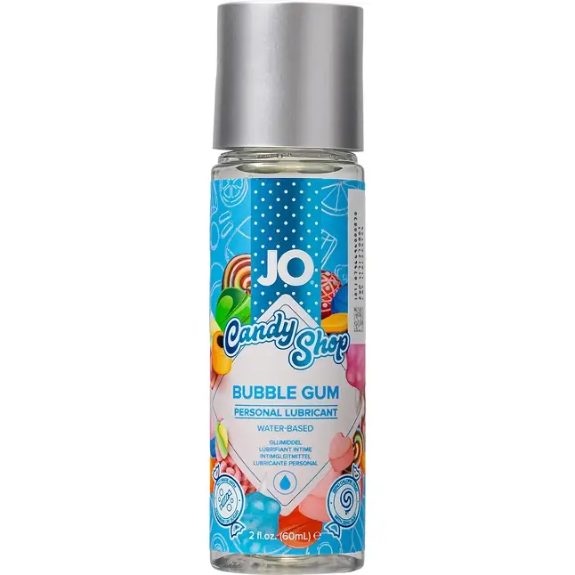 Смазка на водной основе Candy Shop Bubblegum с ароматом жвачки - 60 мл - JO Candy Shop